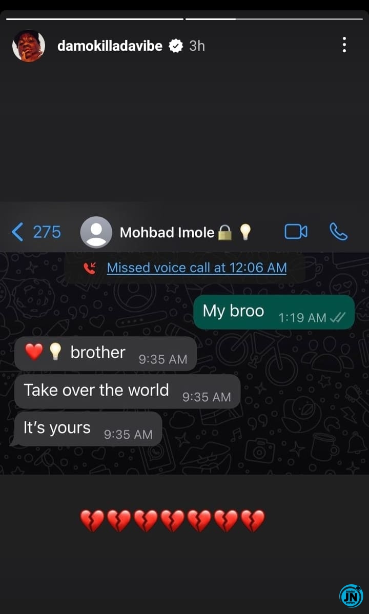 Last Chat with MohBad